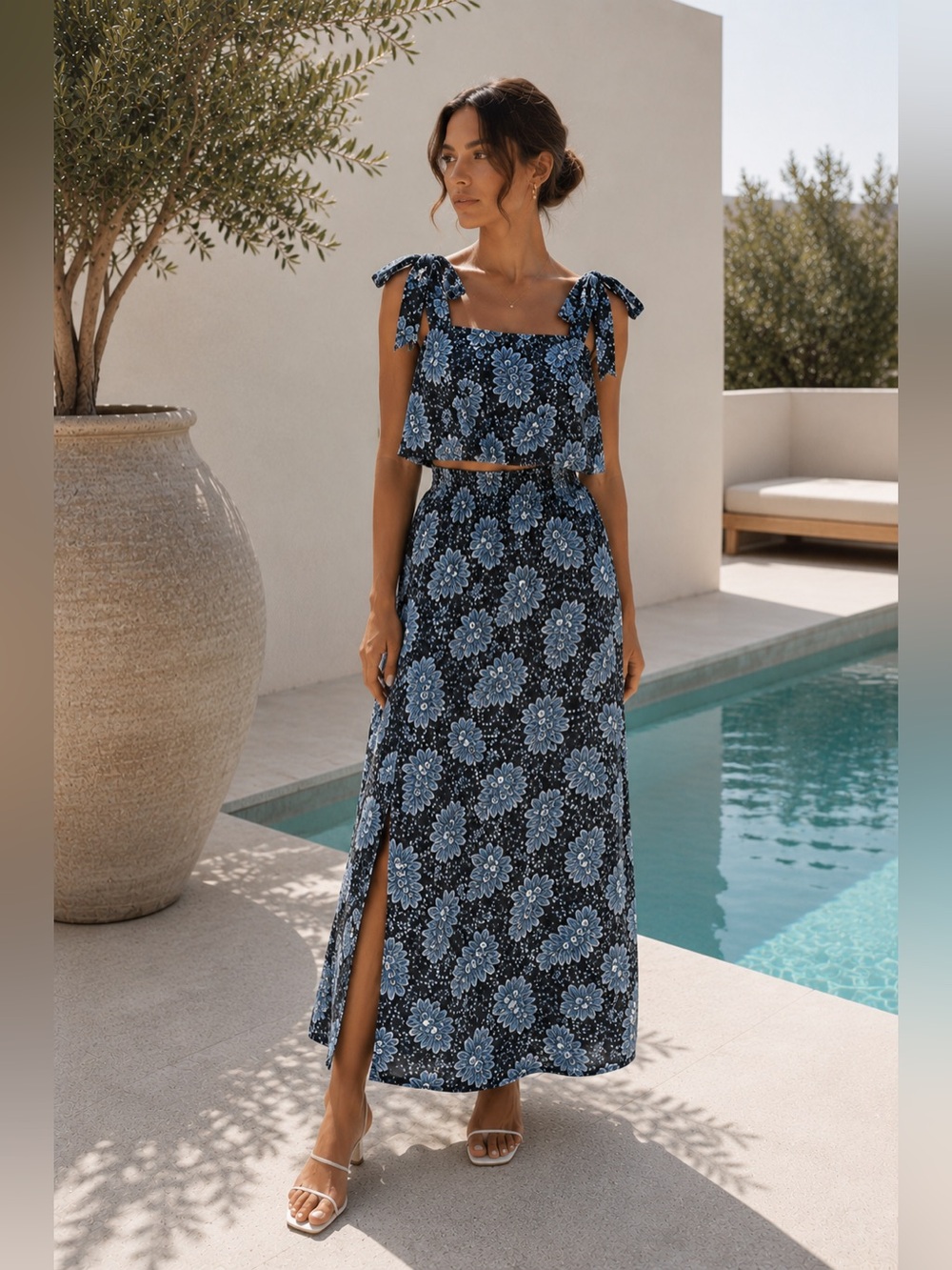 J.Crew Women’s Collection Tie-Shoulder Tank and Skirt in Ratti Pacific Paisley